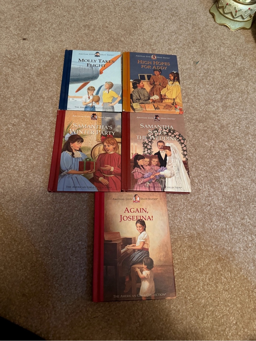Lot of 5 mini hardback books from the American Girls Short Stories